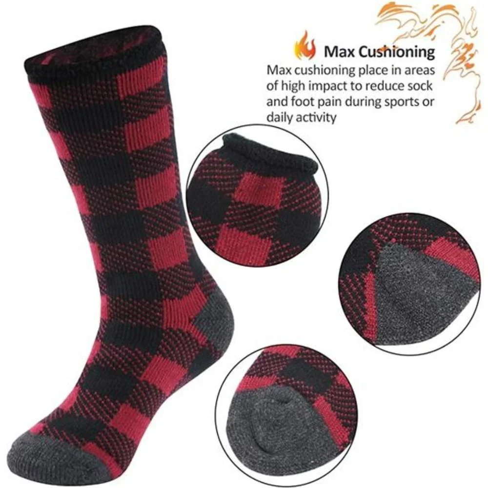 2 Pair Women's Warm Winter Thermal Socks Thick Insulated Heated